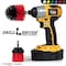 Drillbrush Mini Size Long Bristle Red Stiff Bristle Rotary Cleaning Drill, PK 2 R-L-2M-QC-DB - alternate 3